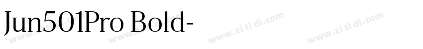 Jun501Pro Bold字体转换